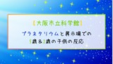 【大阪市立科学館】プラネタリウムと展示場での5歳&2歳の子供の反応