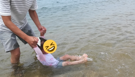 子連れ海水浴5歳2歳明石大蔵海岸